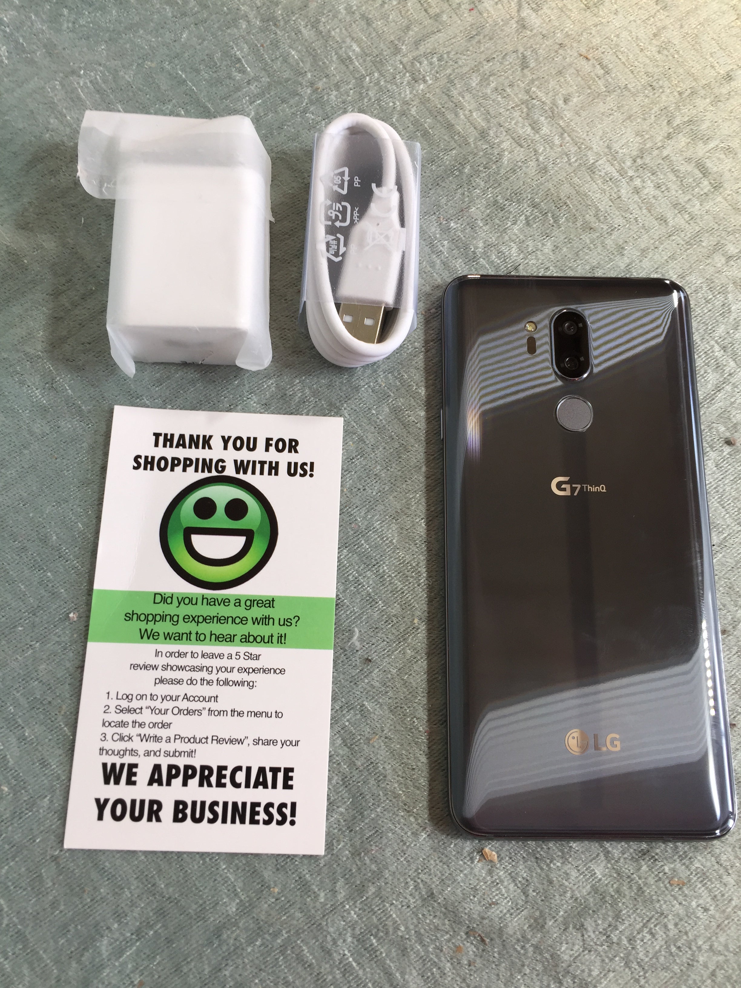LG - G7 ThinQ 64 GB Platinum Gray - OPEN BOX (7617178927342)